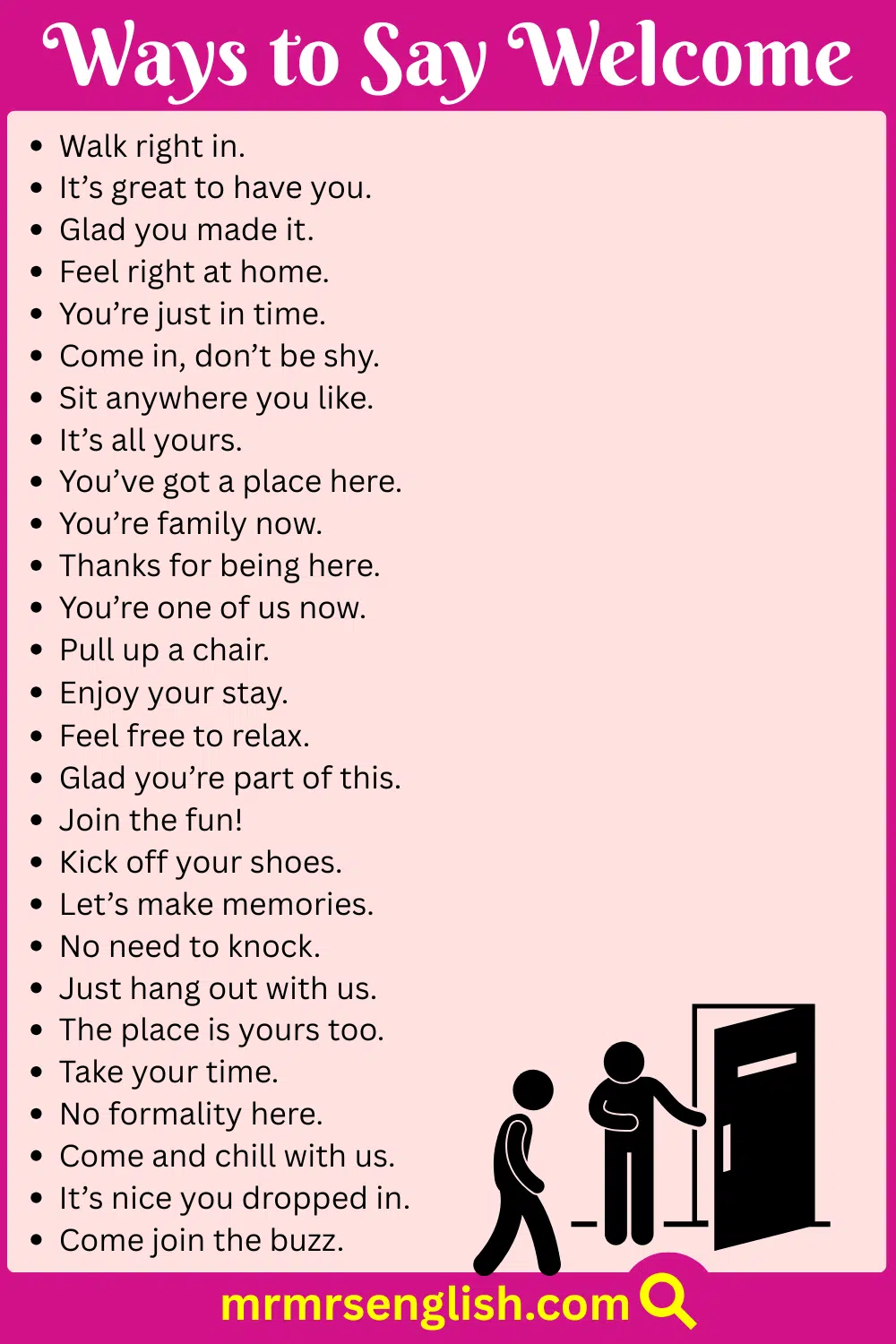 Casual and Polite Ways of Welcoming