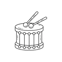 Drum | Coloring Book Objects Names in English
