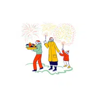 Enjoying Fireworks | Holiday Activities Names