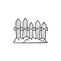 Fence | Coloring Book Objects Names in English