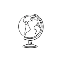 Globe | Coloring Book Objects Names in English