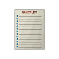 Guest List | Birthday Party Items Names in English