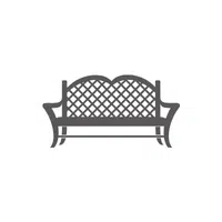 Iron bench | Garden Decor Items Names in English