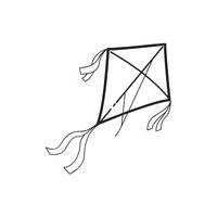 Kite | Coloring Book Objects Names in English