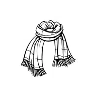Scarf | Coloring Book Objects Names in English