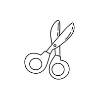 Scissors | Coloring Book Objects Names in English