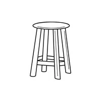 Stool | Coloring Book Objects Names in English