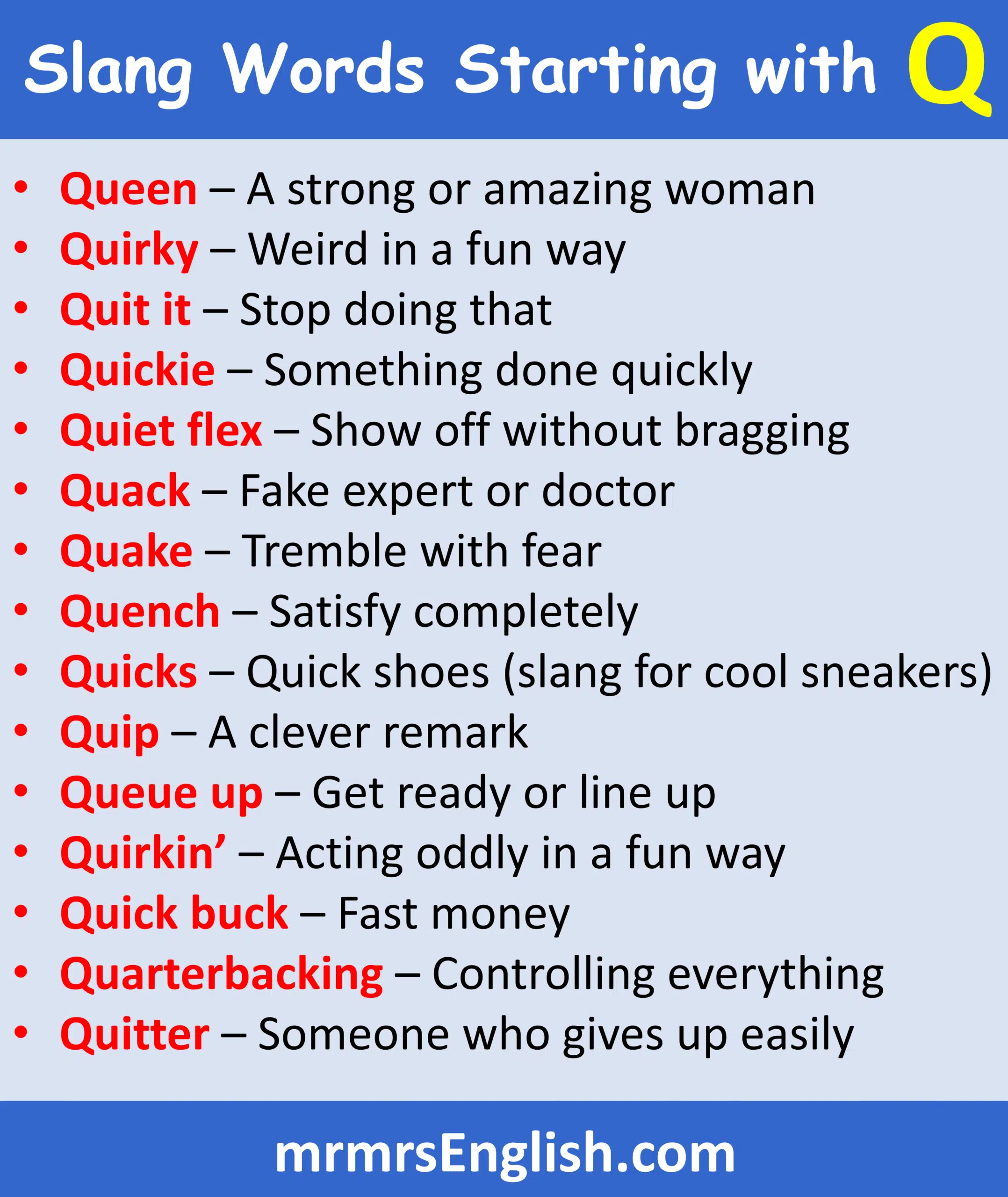 15 Most Common Q Slang Words with Meanings
