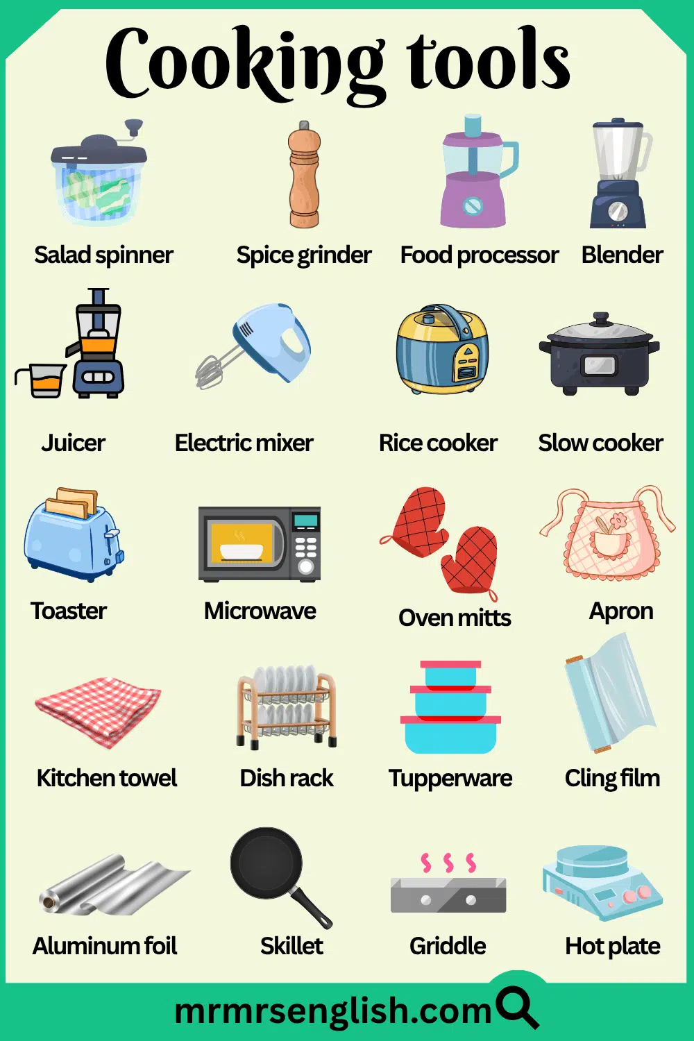 80 Cooking Tools Names and Pictures