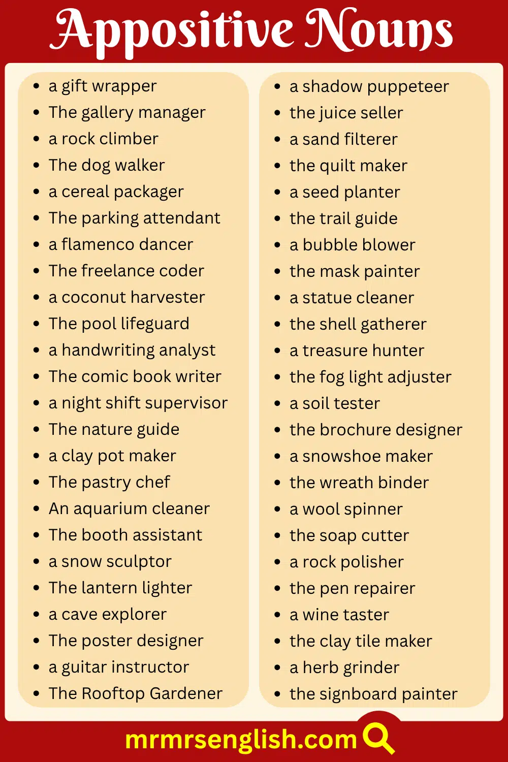 Learn Appositive Noun