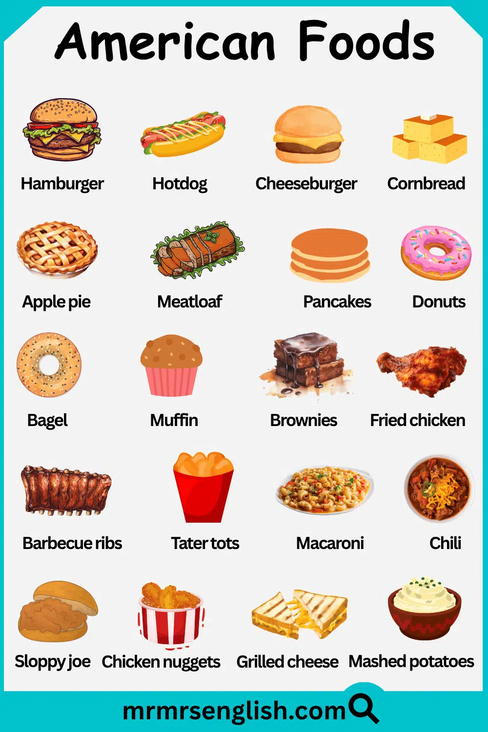 List of American foods and their Pictures