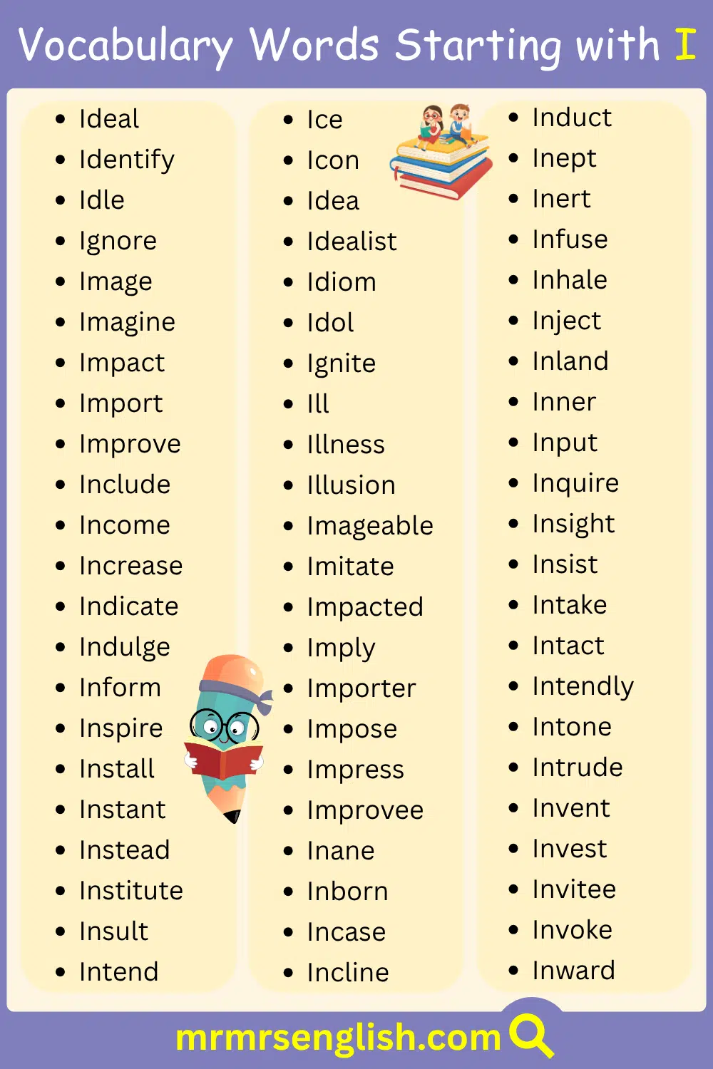 Powerful English Words Starting with I
