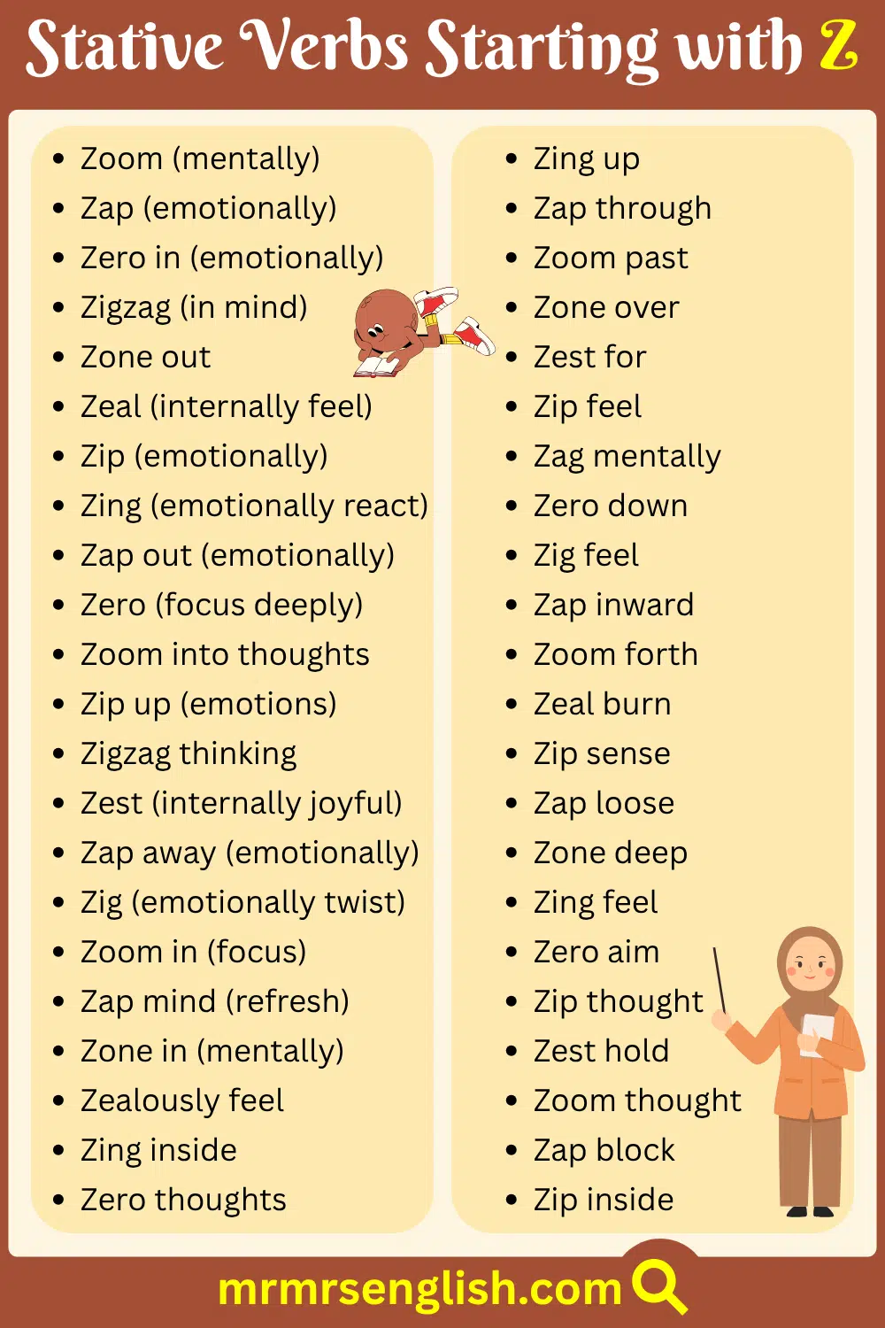 Verb Starting with Z
