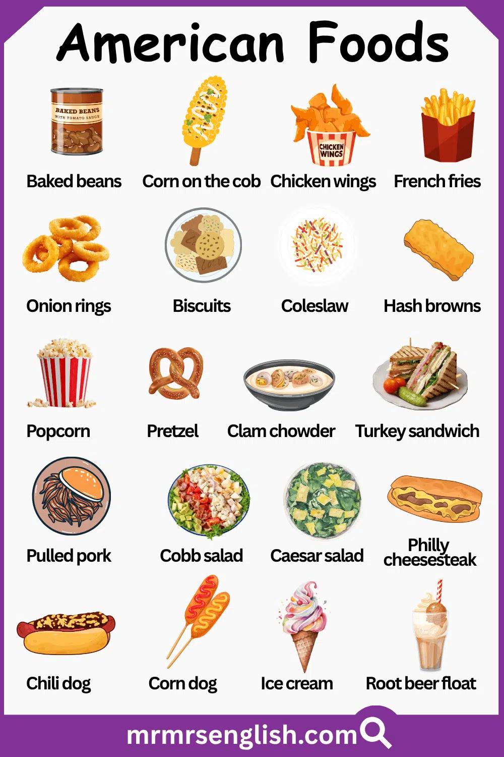 The most popular dishes in America and Pictures