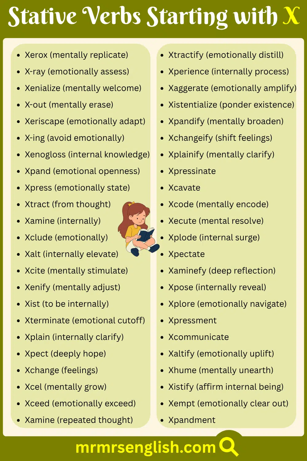 Verb Starting with X