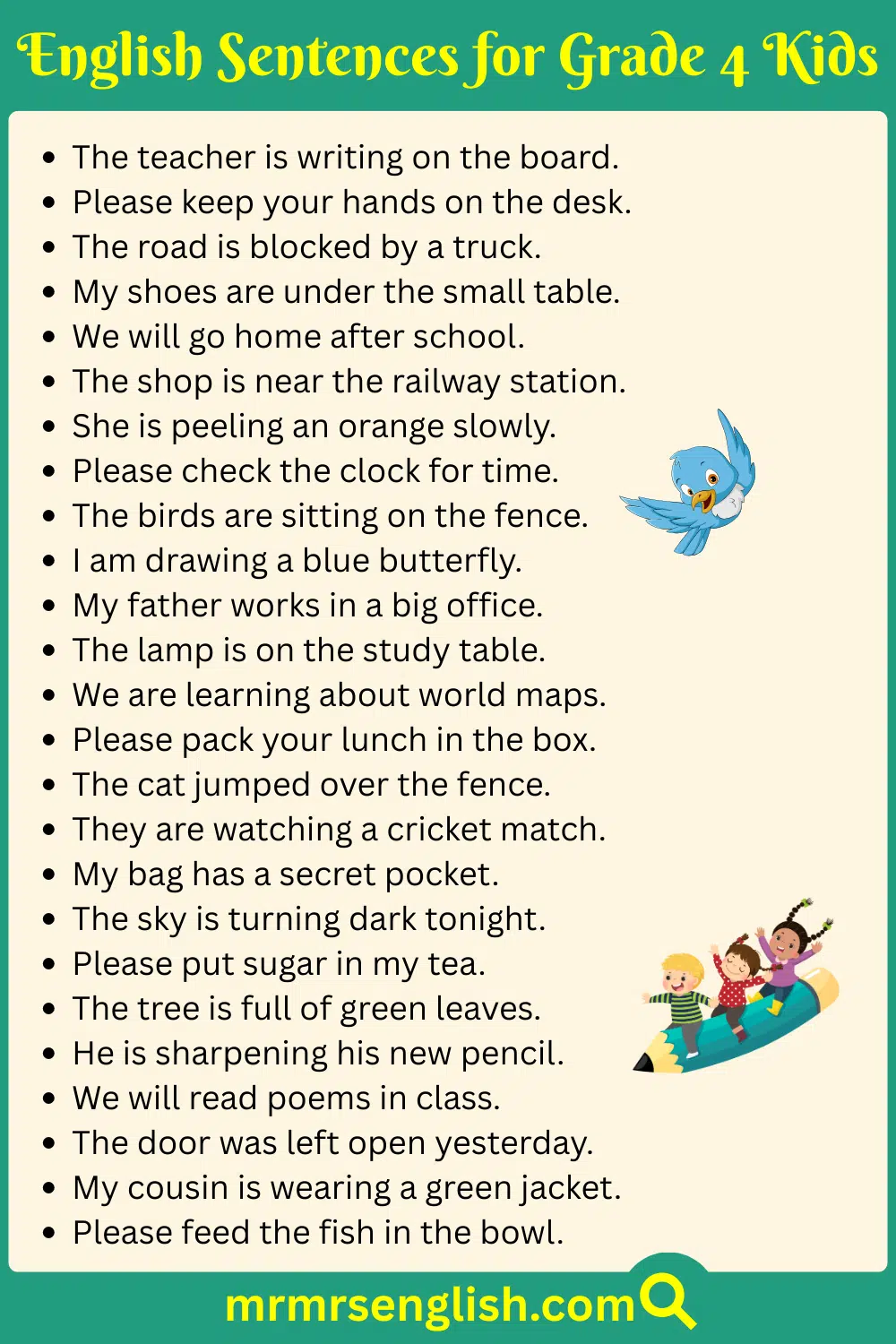 Daily Life English Sentences for Students