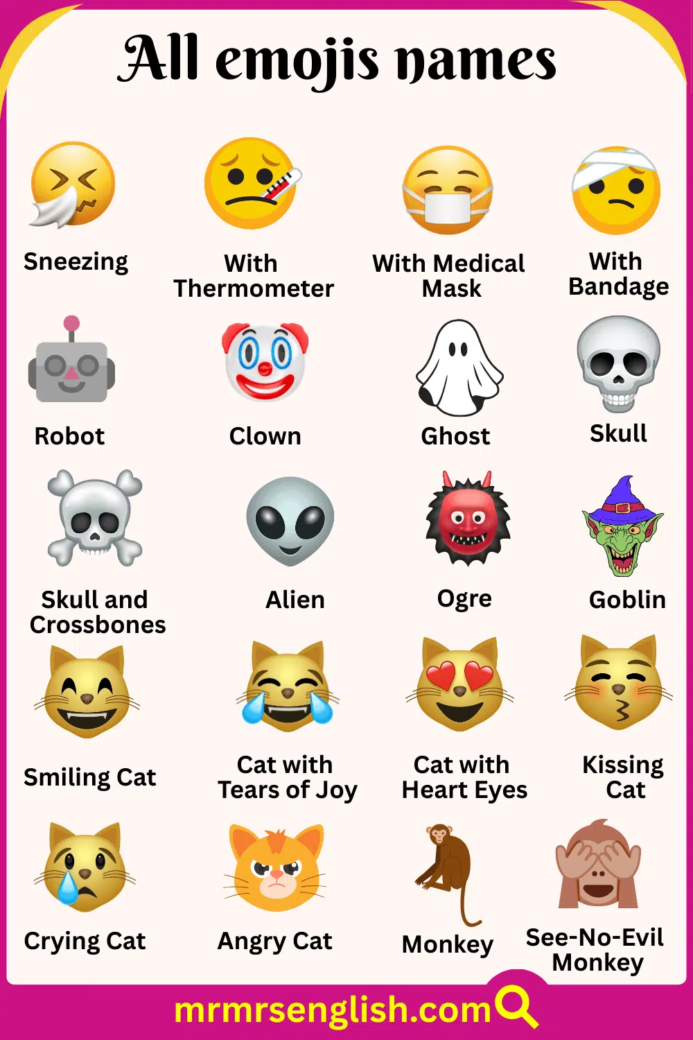Emojis with Their Meanings and Pictures