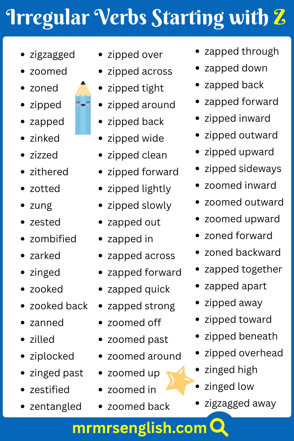 Z Verb in English
