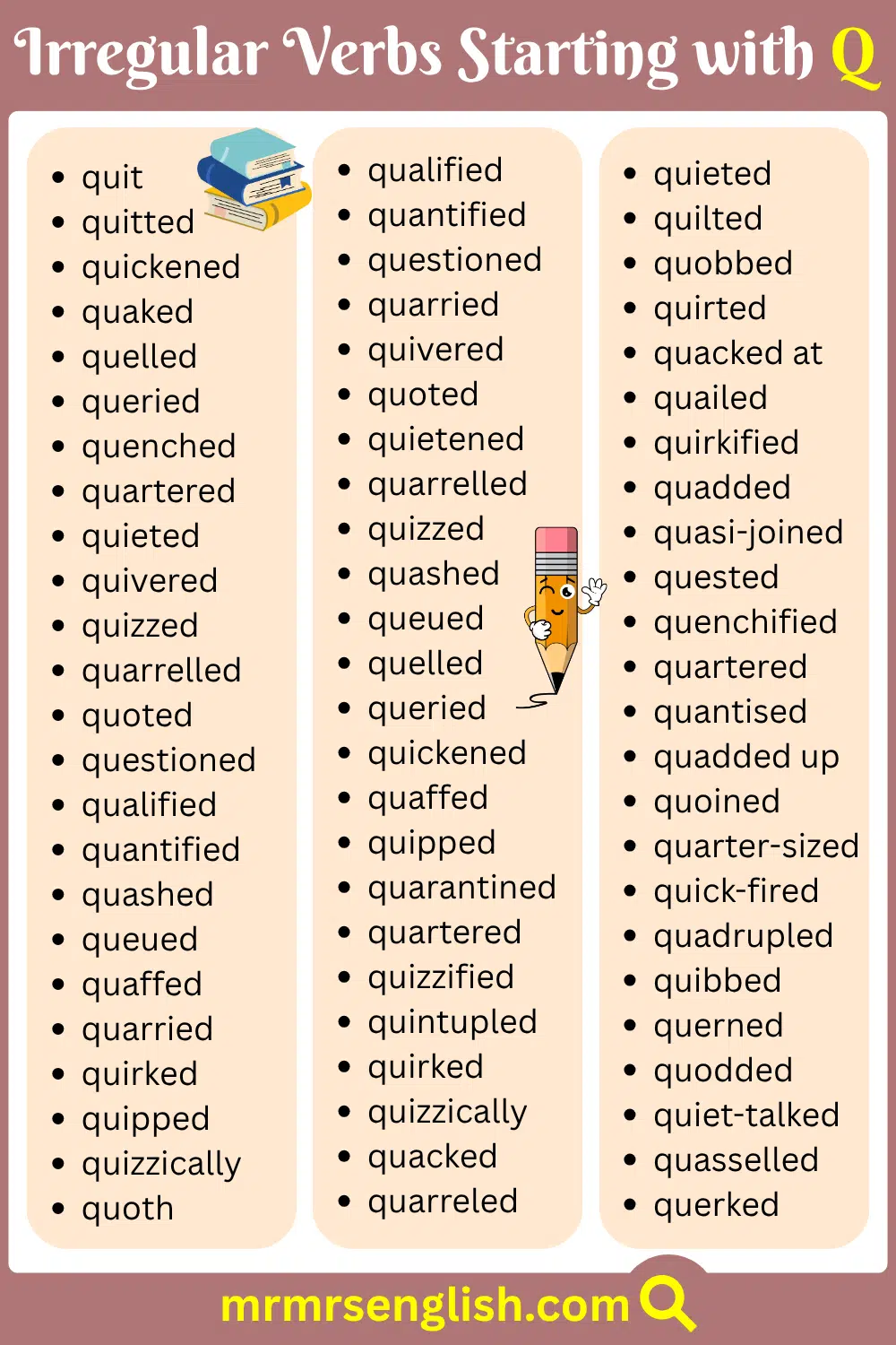 Q Verb in English for kids