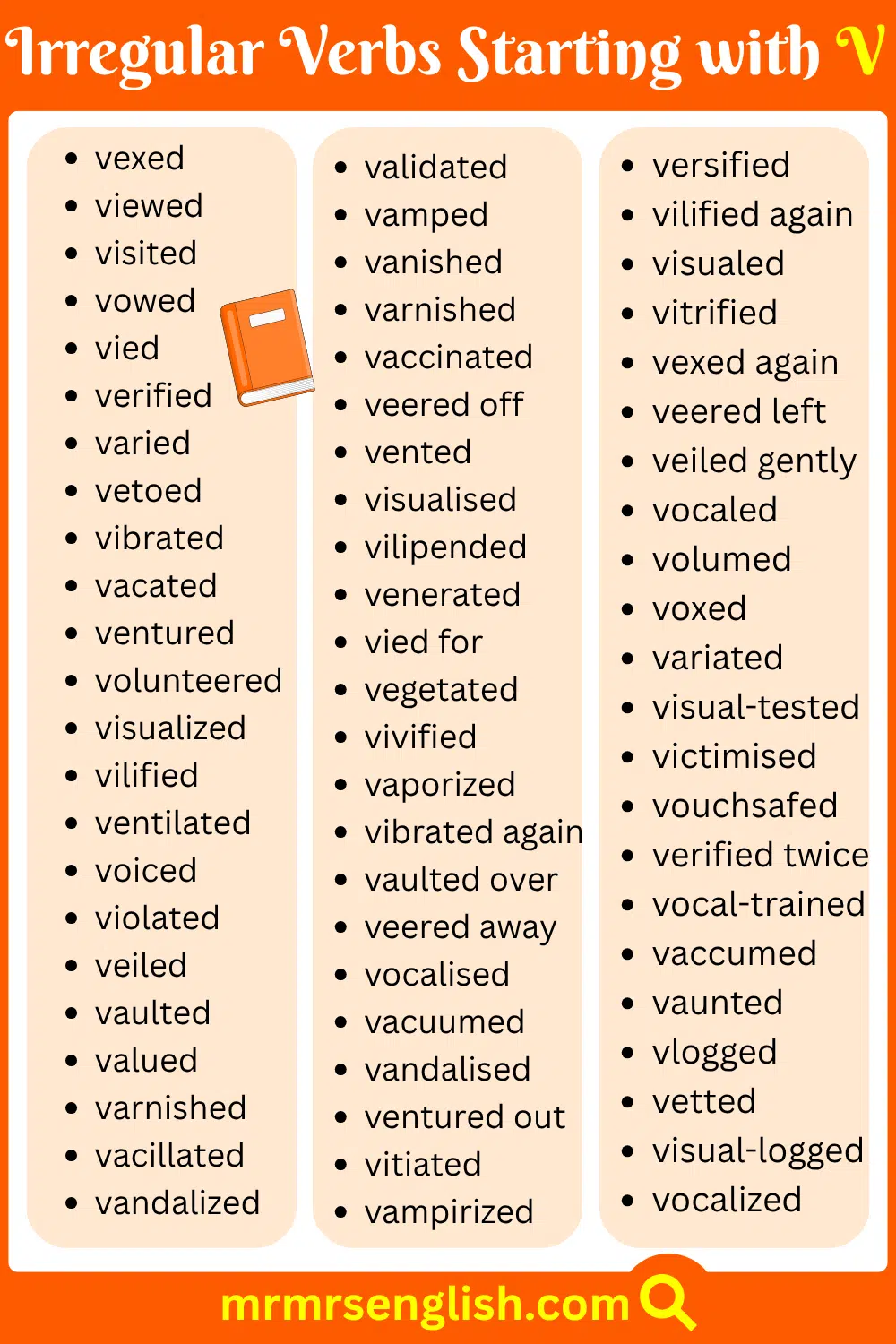 V Verb in English