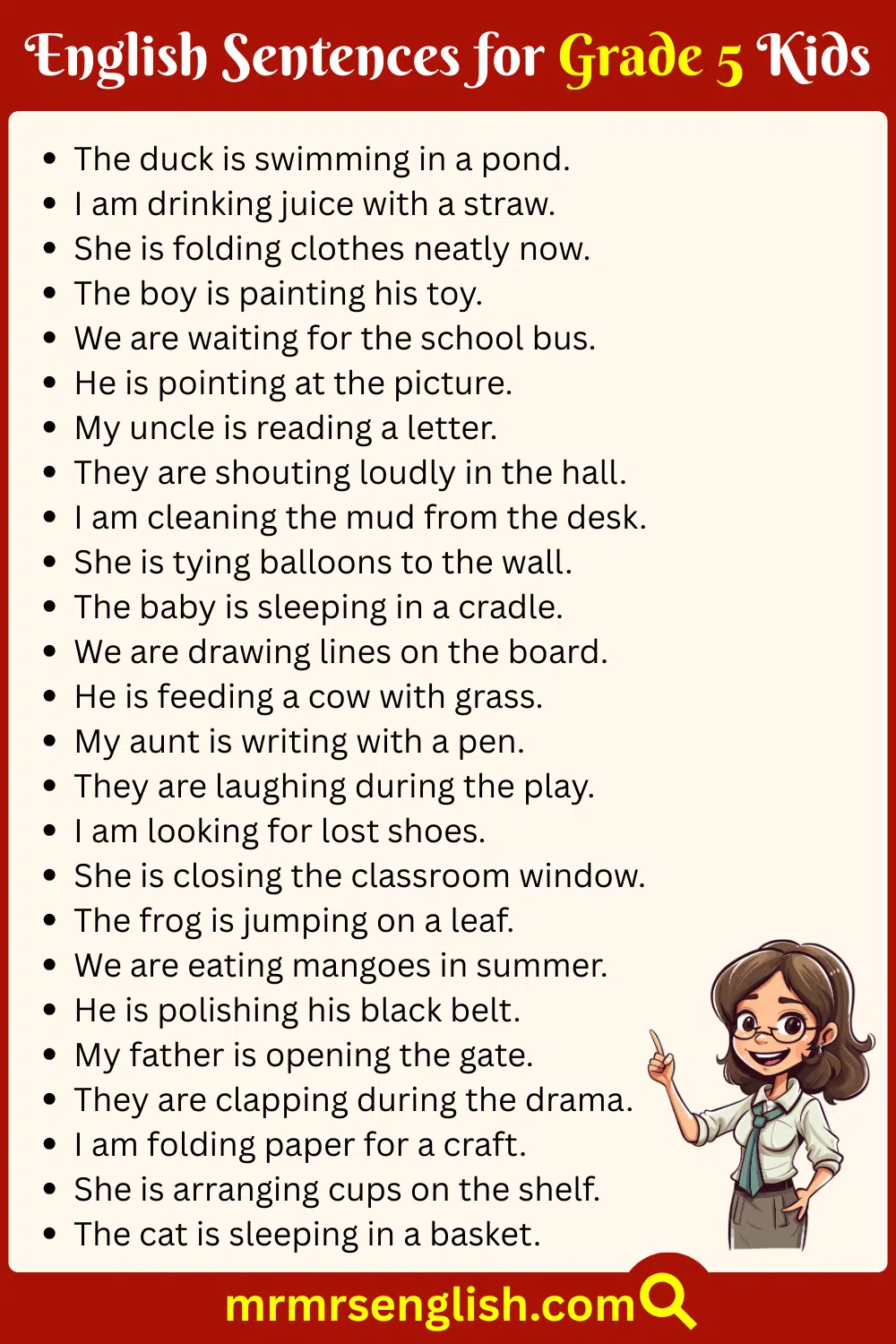 Easy English Sentences for Practice Daily