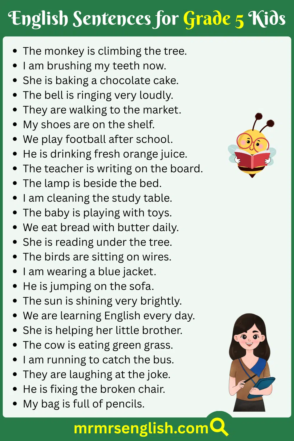 Easy Sentences for Kids to Speak English