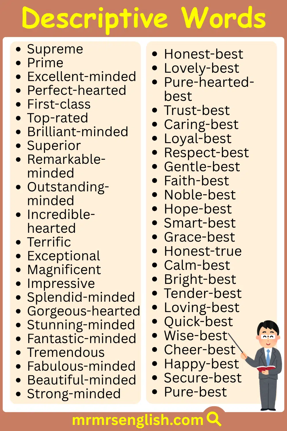 Best Descriptive Words in English