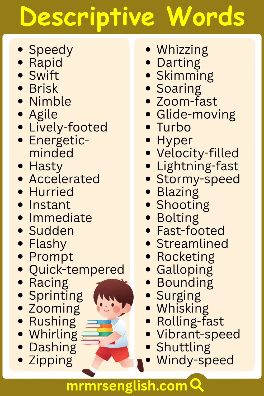 Quick Descriptive Words in English