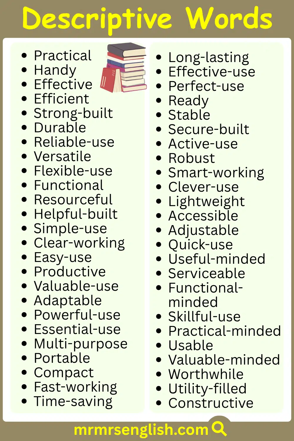 Useful Descriptive Words in English