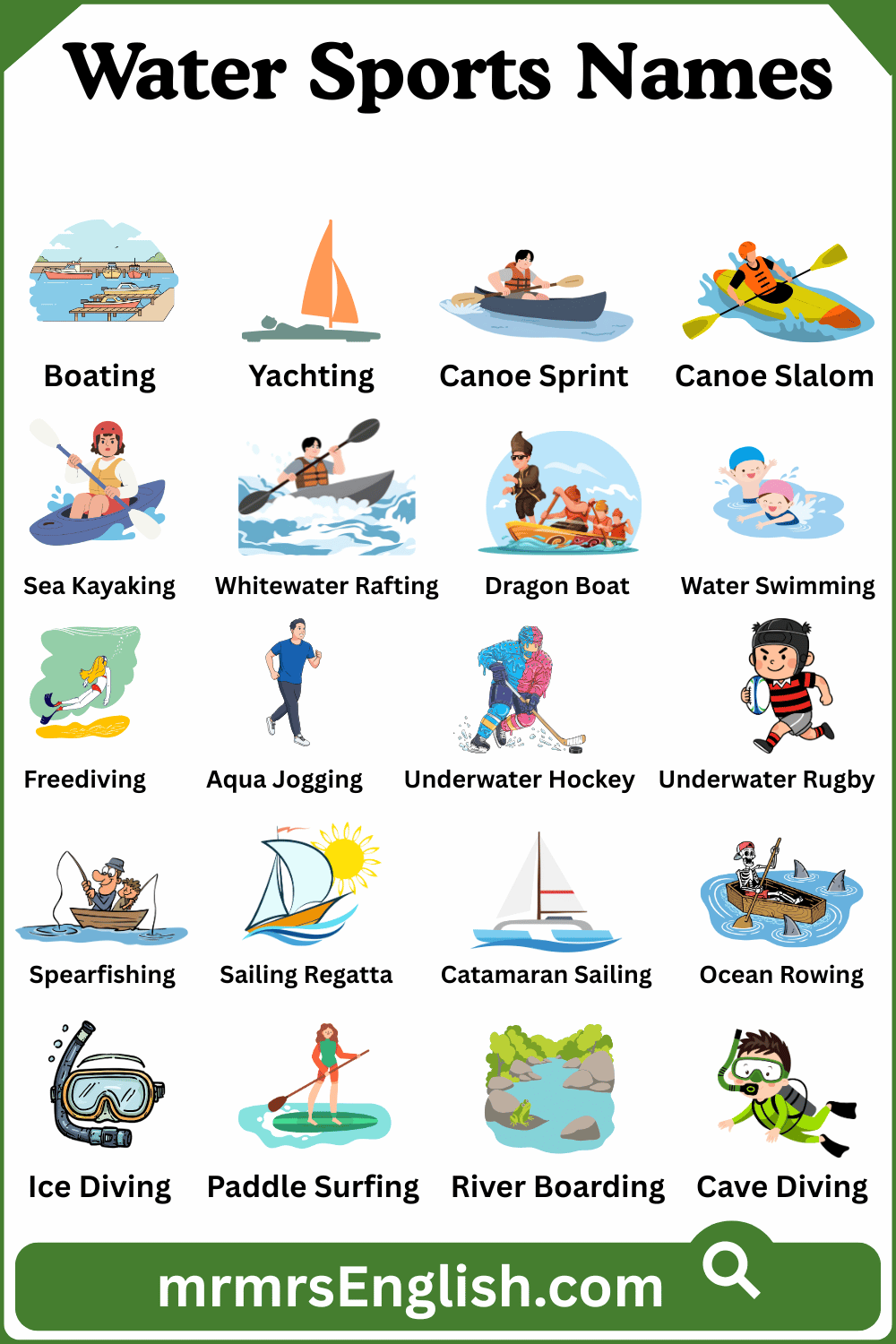 Sport Names in English and Pictures