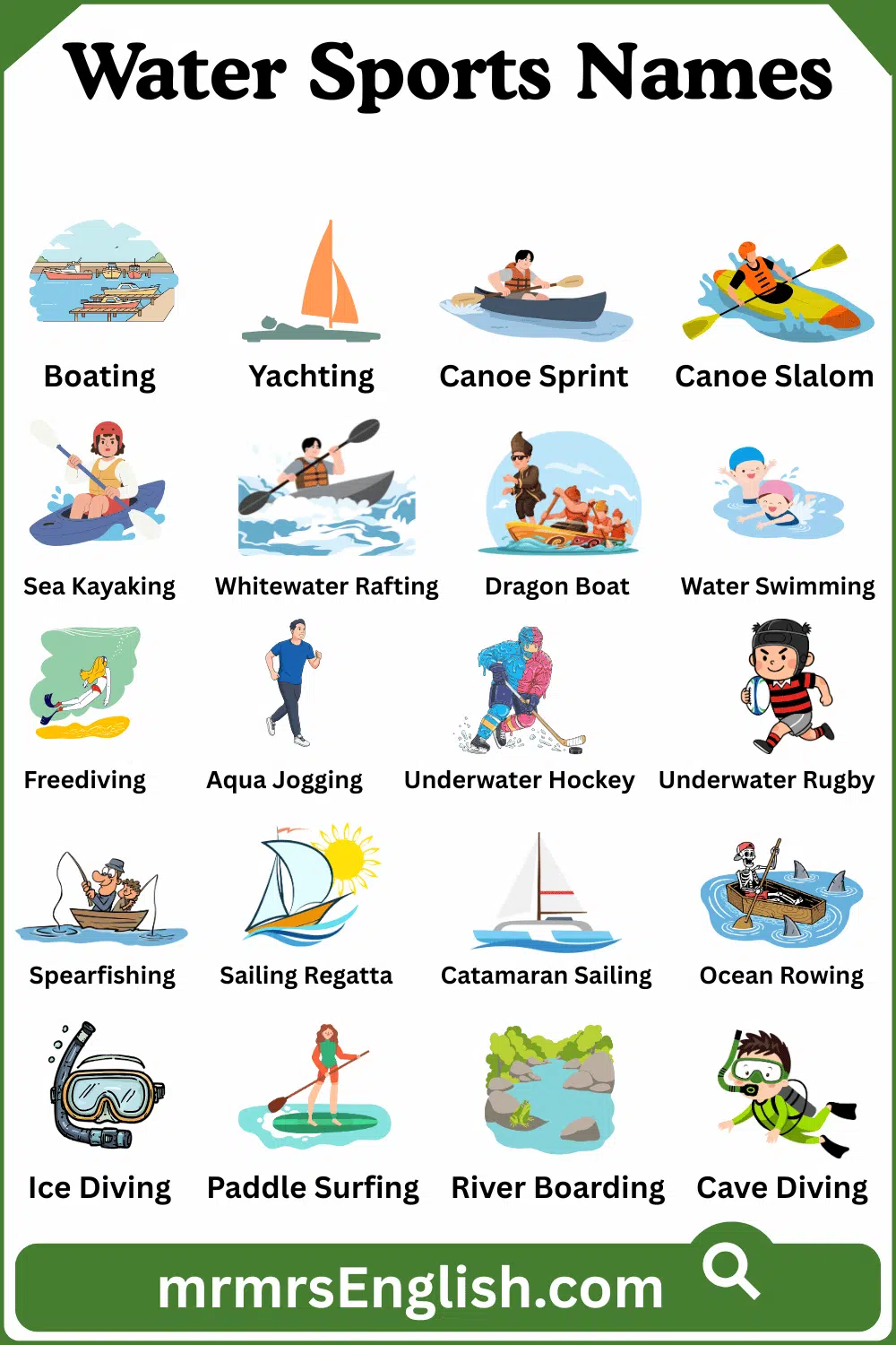 Sport Names in English and Pictures