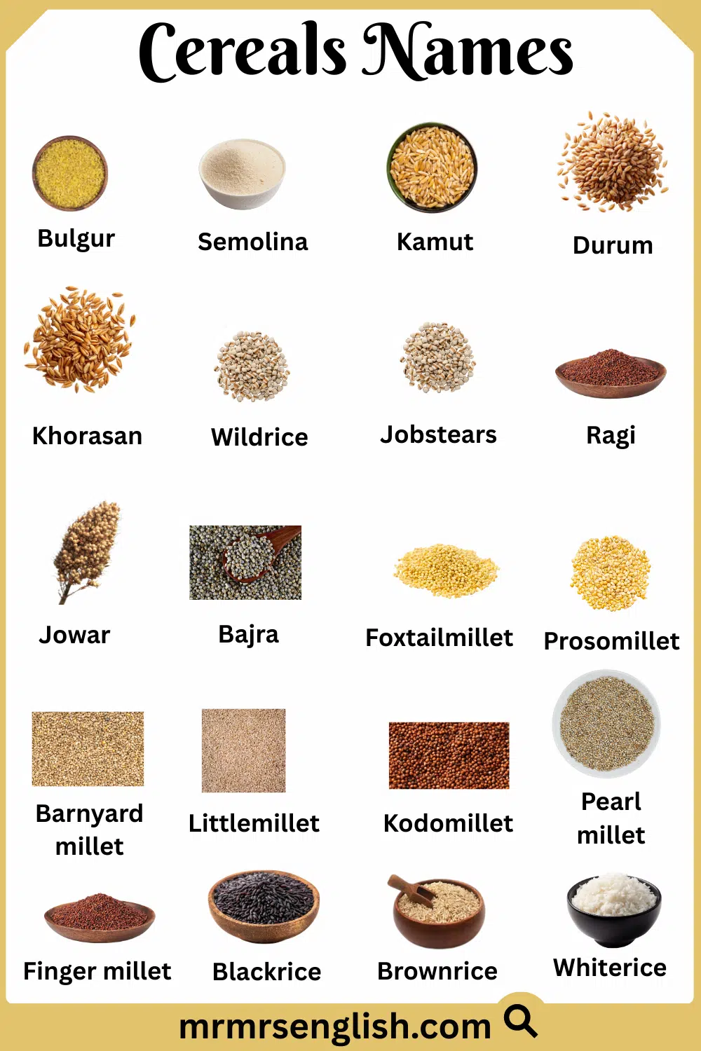 Popular Cereals Names with Images