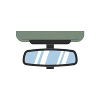 Rearview Mirror | Car Inside Parts Names