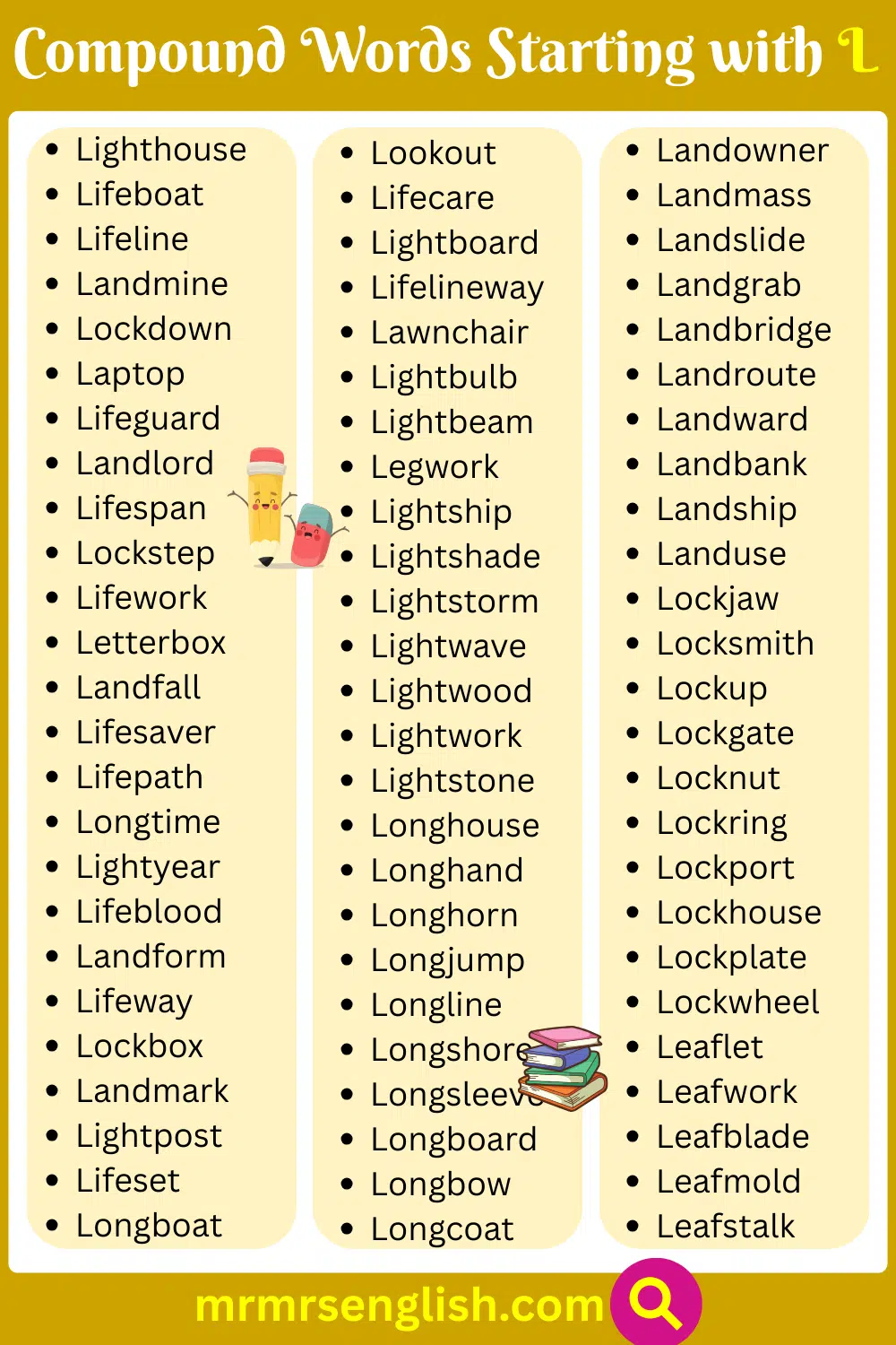 Important Compound Words that Start with L