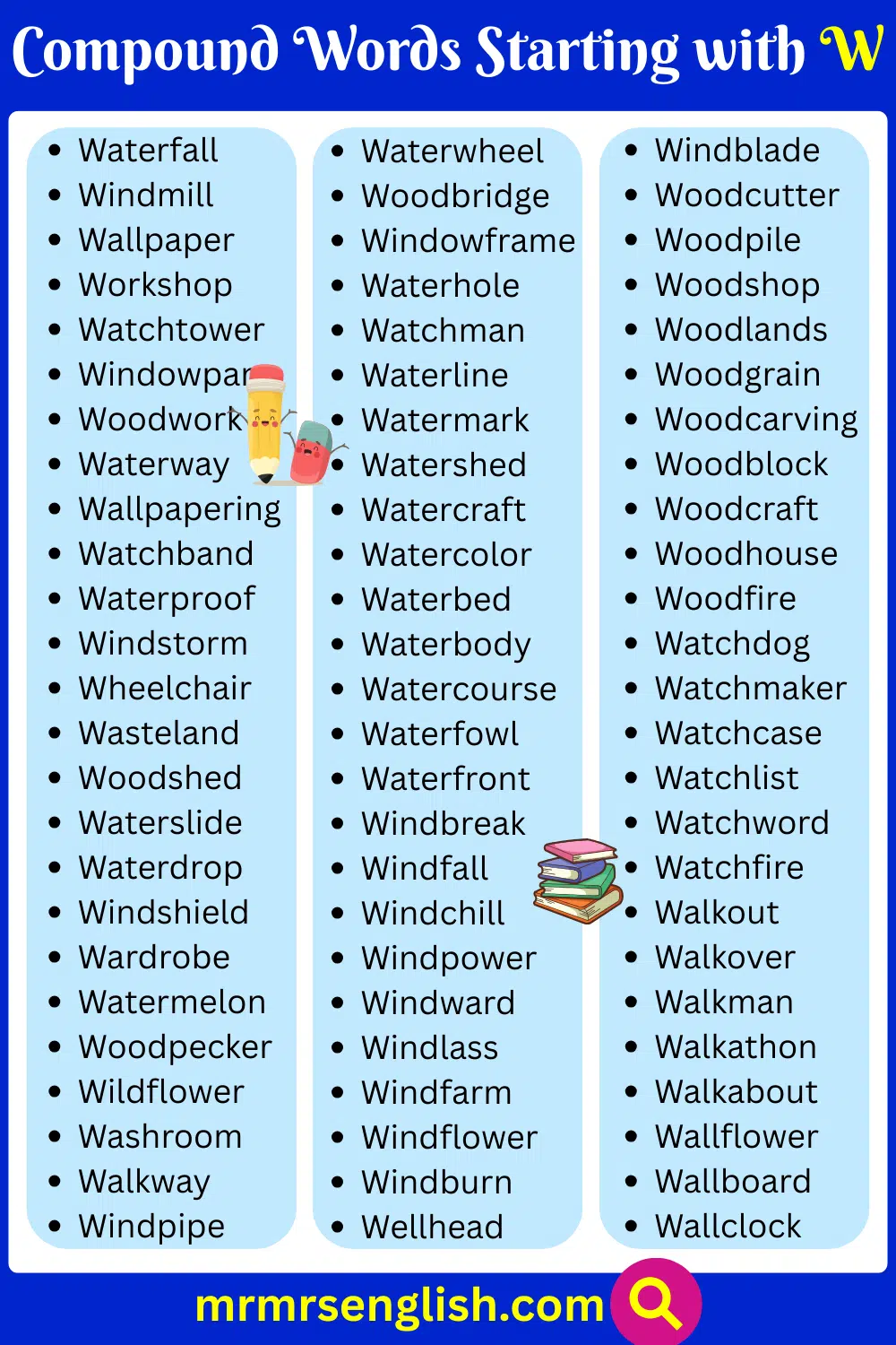 Improve Compound Words that Start with W