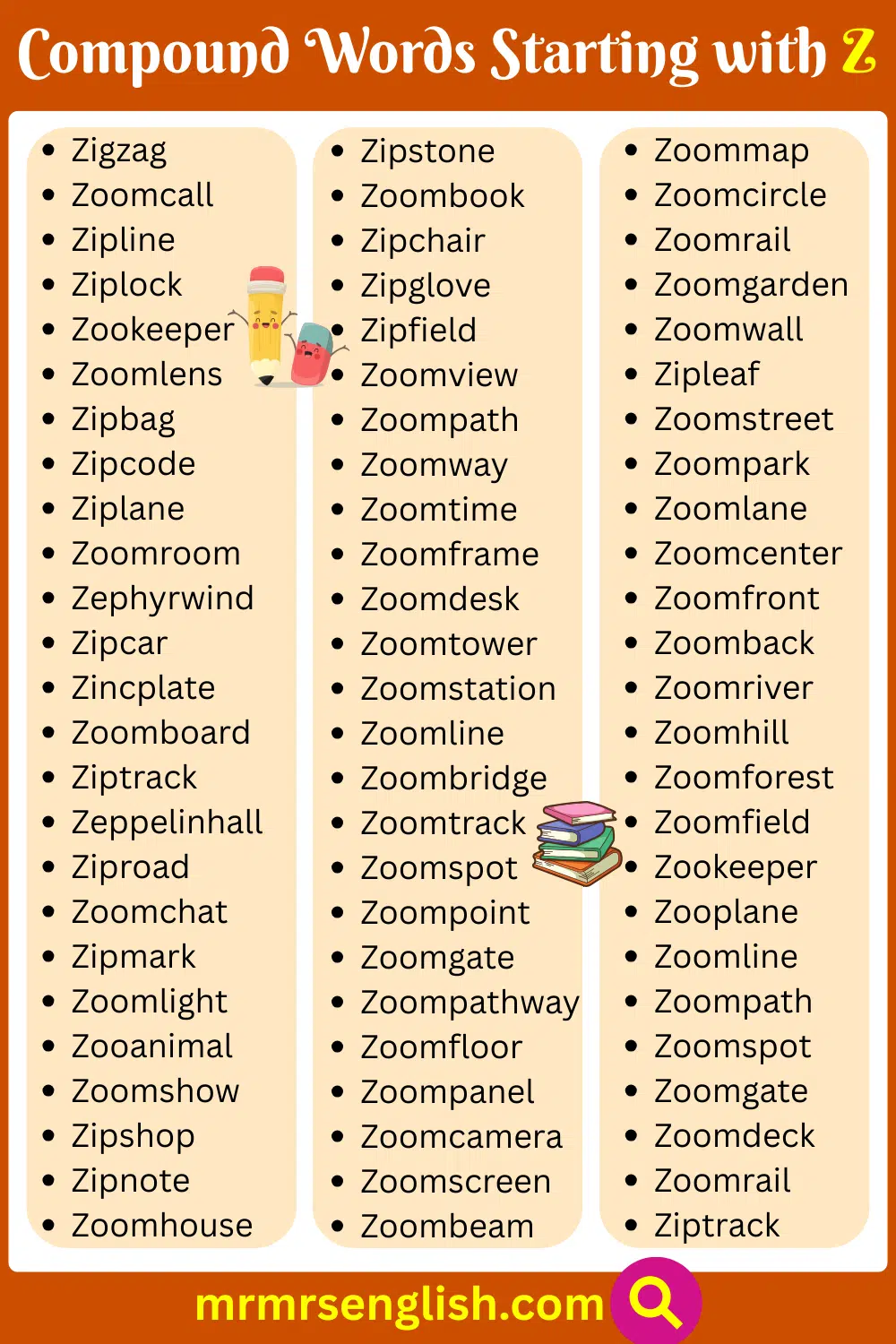 Master Compound Words that Start with Z