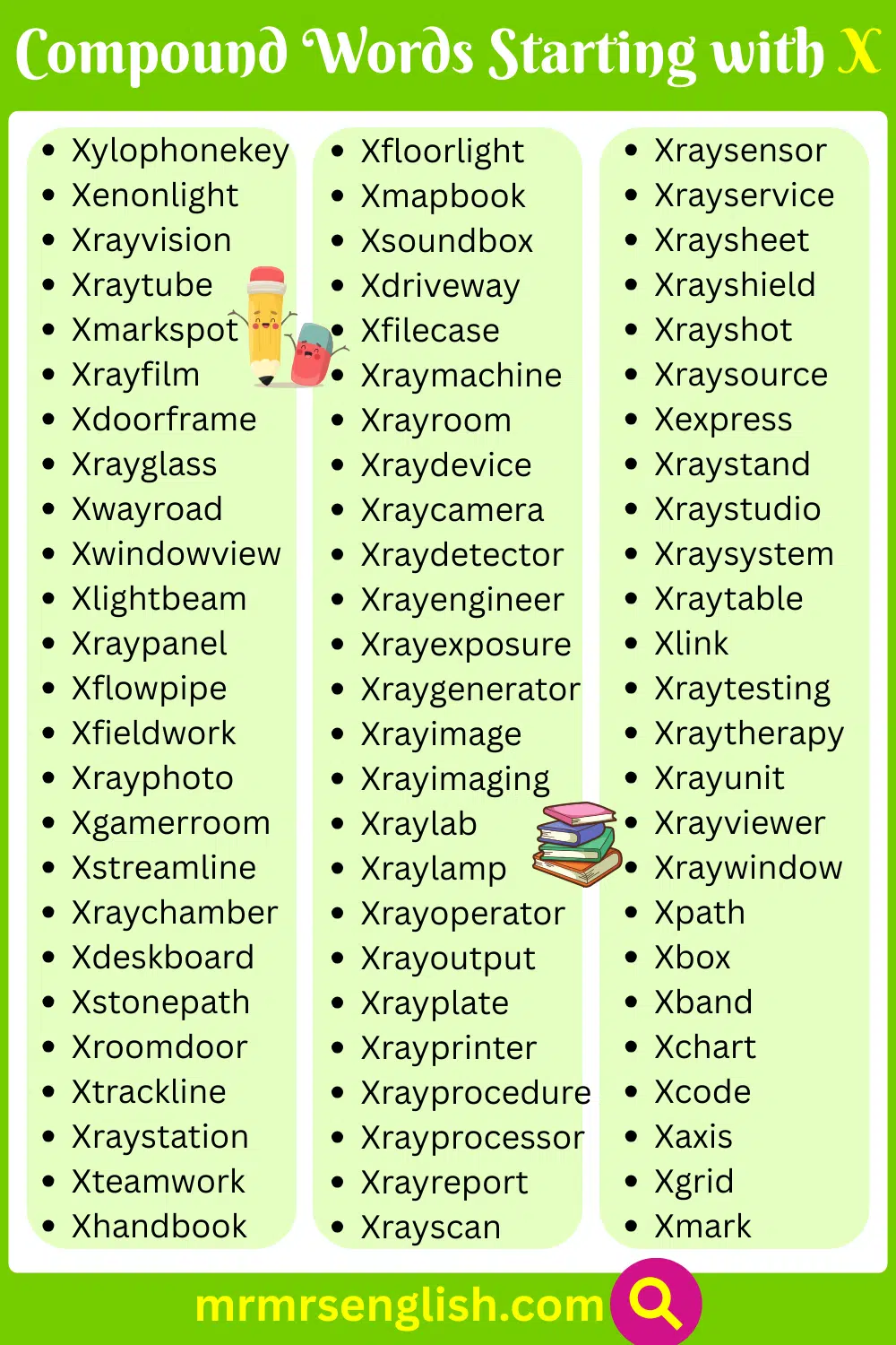 Practice Compound Words that Start with X