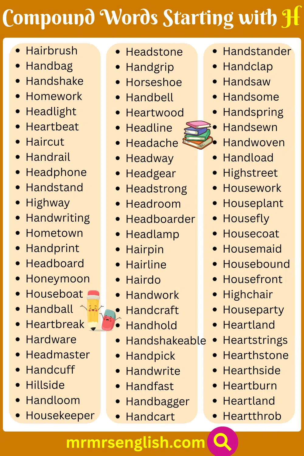 Simple Compound Words that Start with H