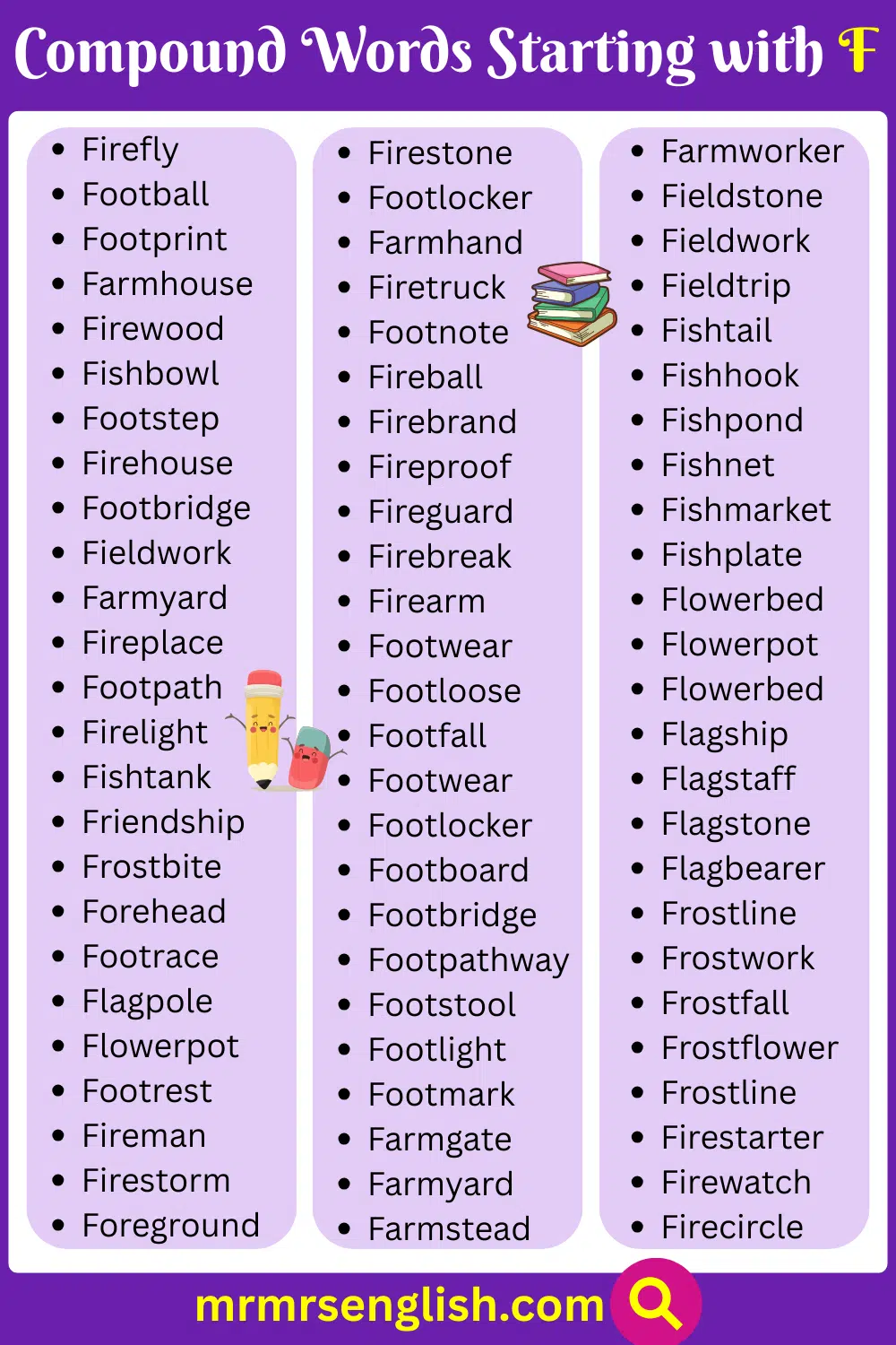 Useful Compound Words that Start with F