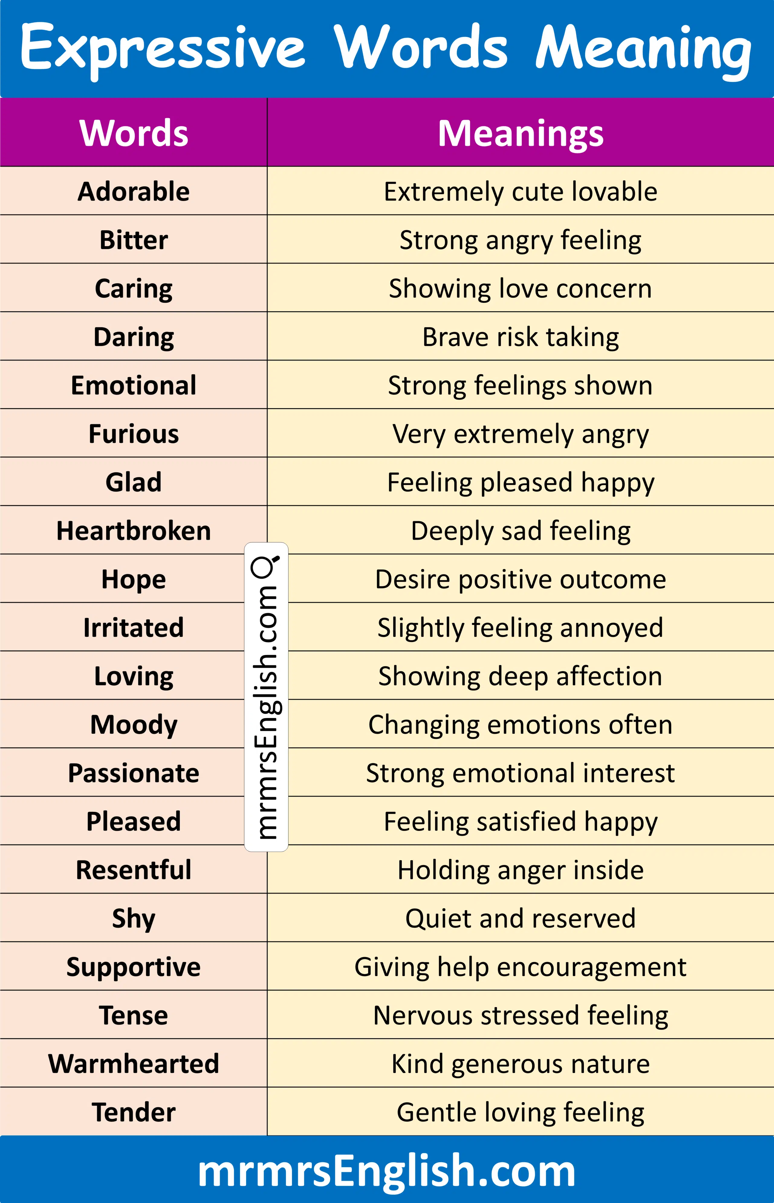 Common Vocabulary in English