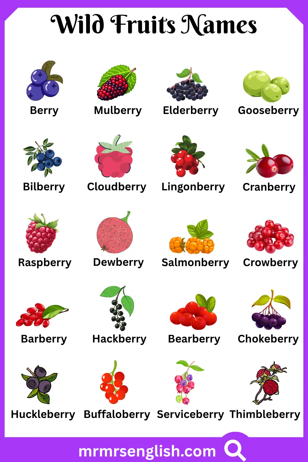 Names of Wild Fruits with Pictures