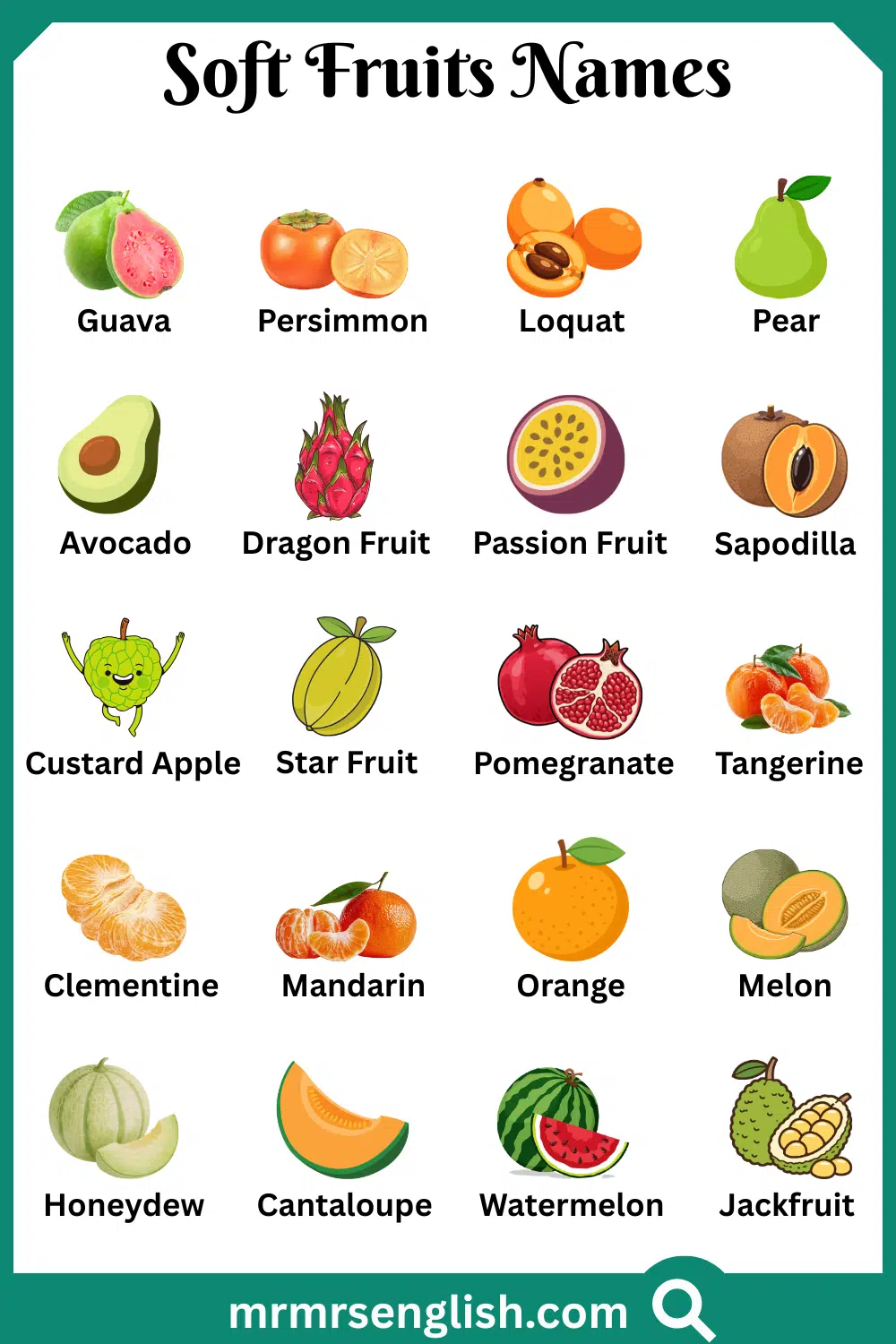 Types of Soft Fruits Names with Pictures