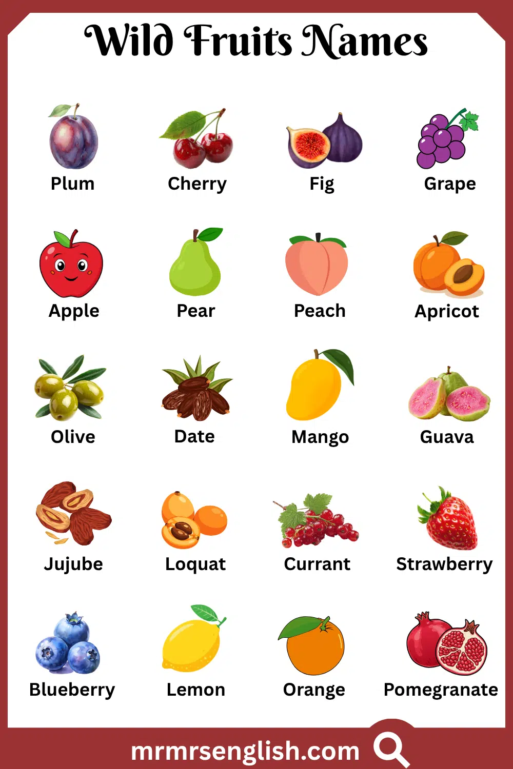 Types of Wild Fruits Names with Pictures