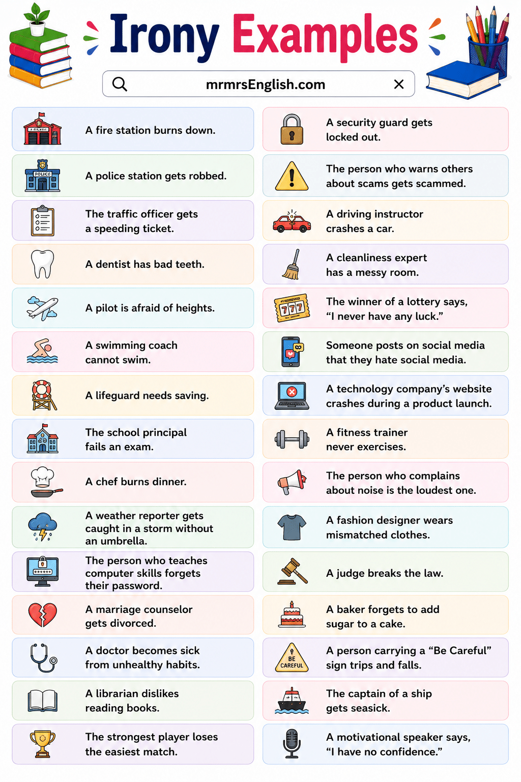 Irony Examples in English