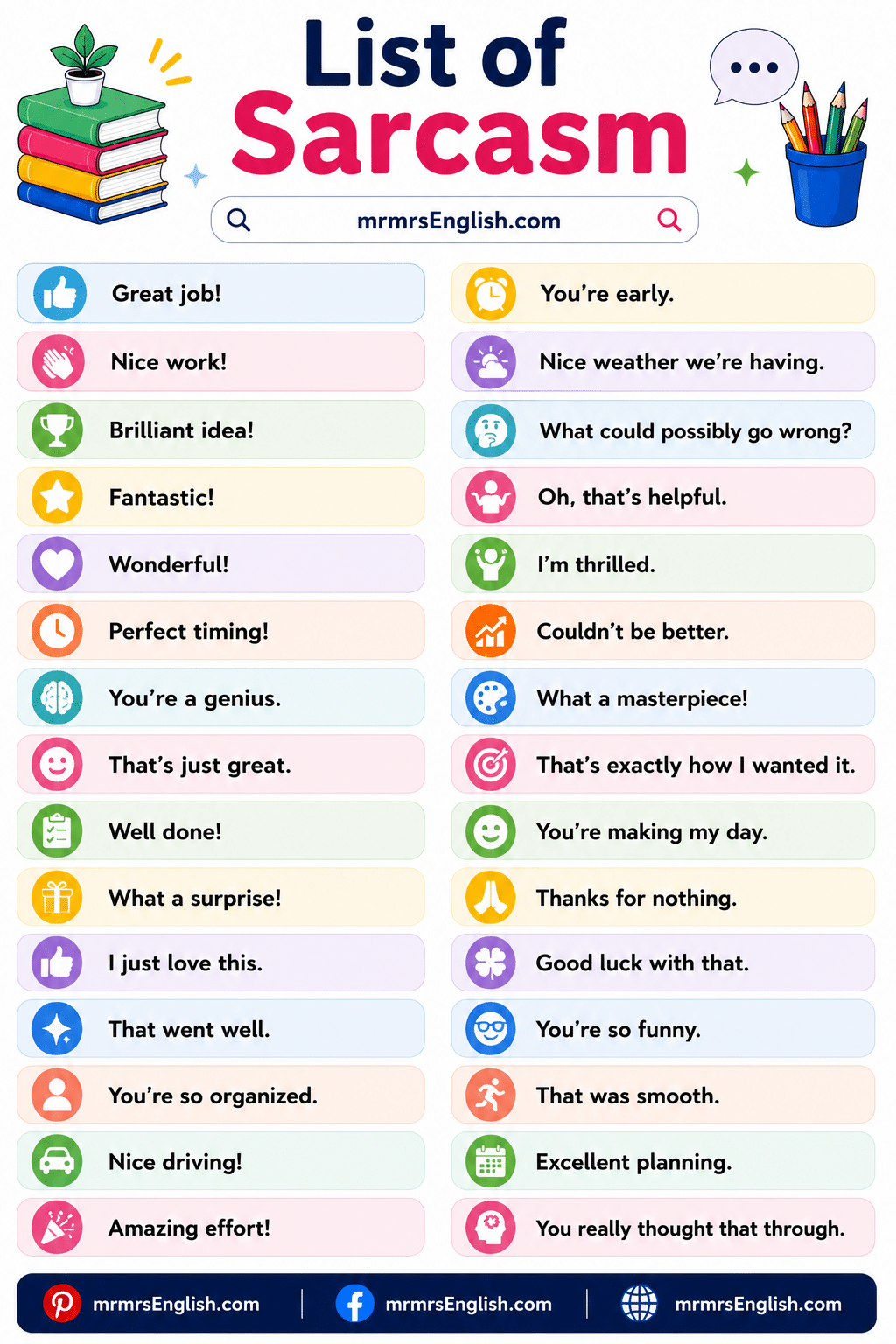 List of Sarcasm Examples in English