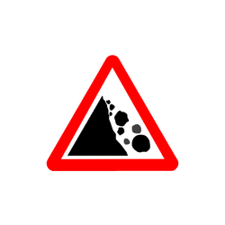 Falling Rocks | Road Symbols Emojis Names