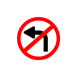Left Turn | Road Symbols Emojis Names
