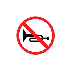No Horn | Road Symbols Emojis Names
