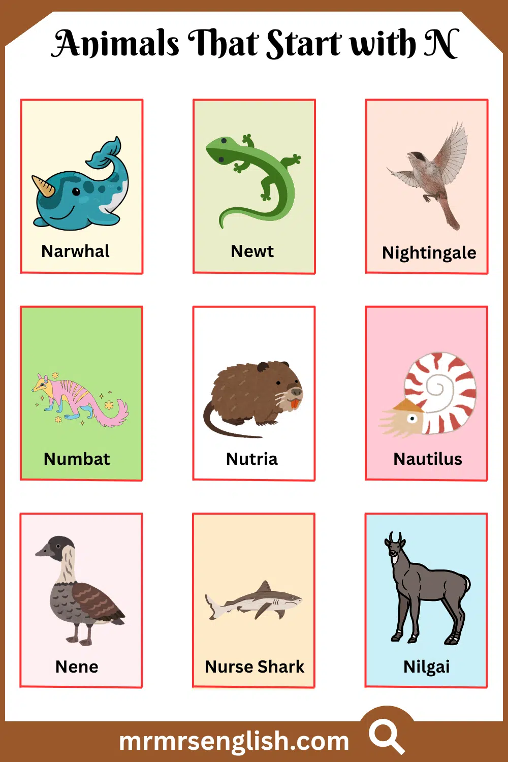 Animals That Start with N