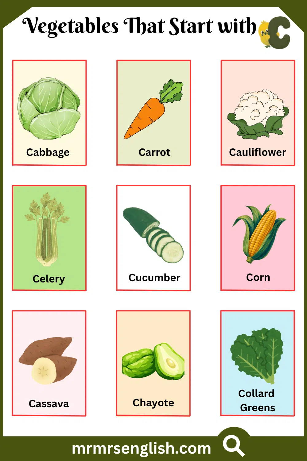 Vegetables That Start with C